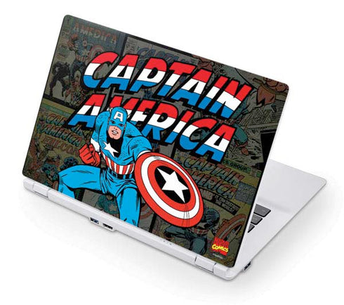 Marvel Classic Comics Captain America Vintage Acer Chromebook Skin